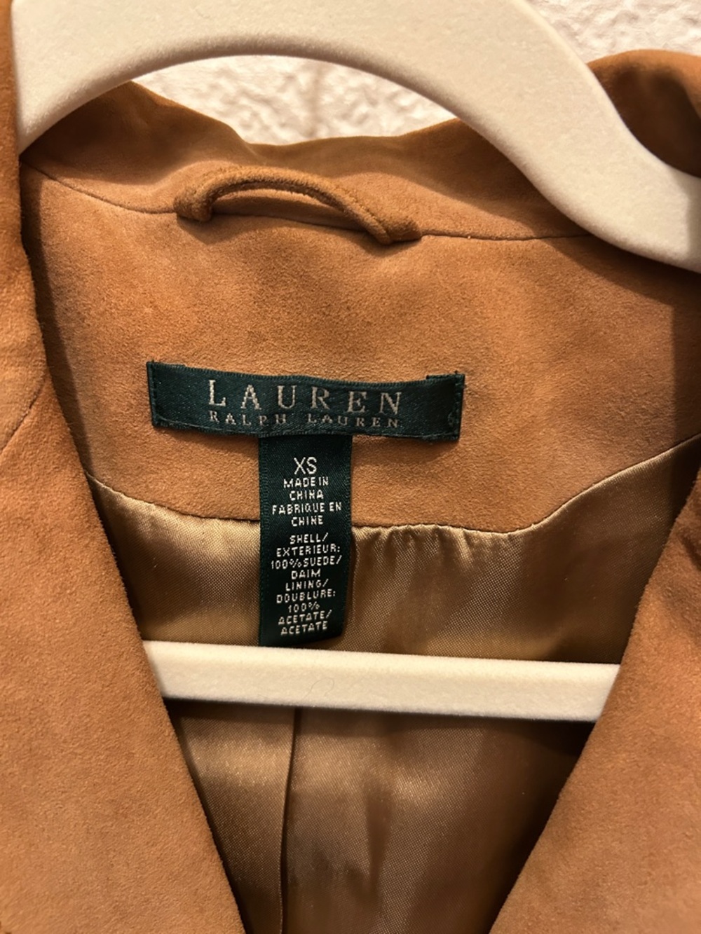 Lauren Ralph Lauren Camel Suede Button-Front Blazer Jacket - Picture 2 of 6